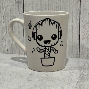 Dancing Groot Mug // 12 oz white ceramic mug with black permanent vinyl design